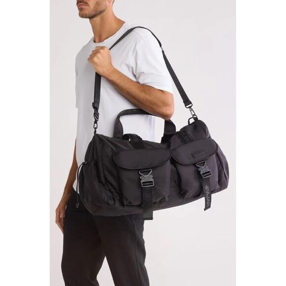 2 NEW PAJAR CANADA Black Nylon Ripstop Backpack Travel Weekender Duffel Bag Set - Picture 12 of 16